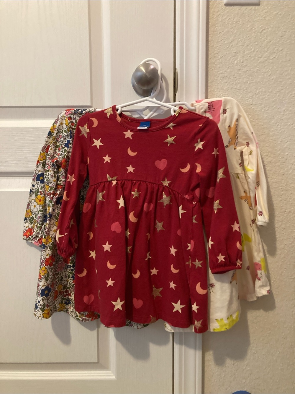 100% Cotton, 3 Old Navy Long-Sleeve Dresses